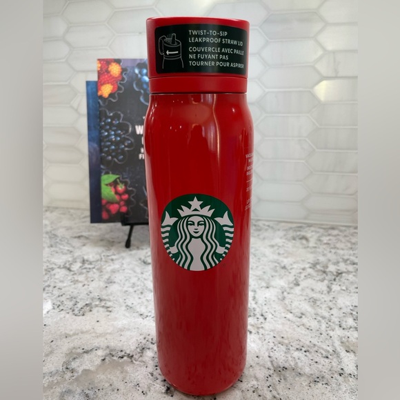 Starbucks Red 2024 Holiday Red Logo Twist to Sip SS Bottle Tumbler. NWT! - Picture 2 of 10